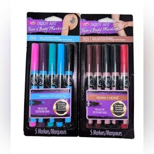 TULIP 🌷Body Art Face & Body Markers, two brand new sets of 5!